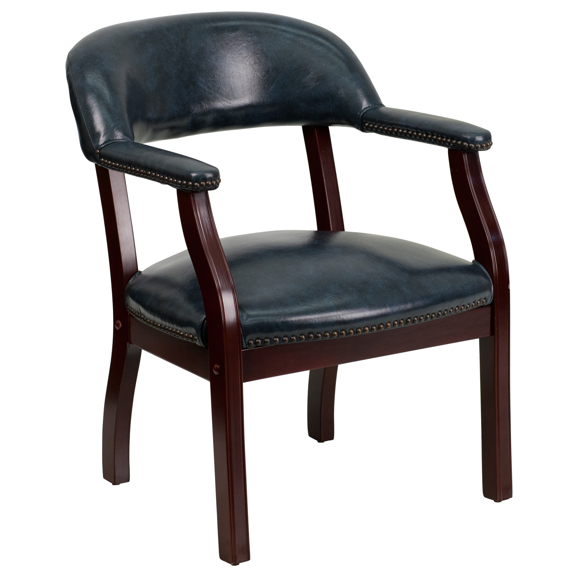 Flash Furniture, Navy Vinyl Conference Chair with Accent Nail Trim, Included (qty.) 1 Model# BZ105NVY